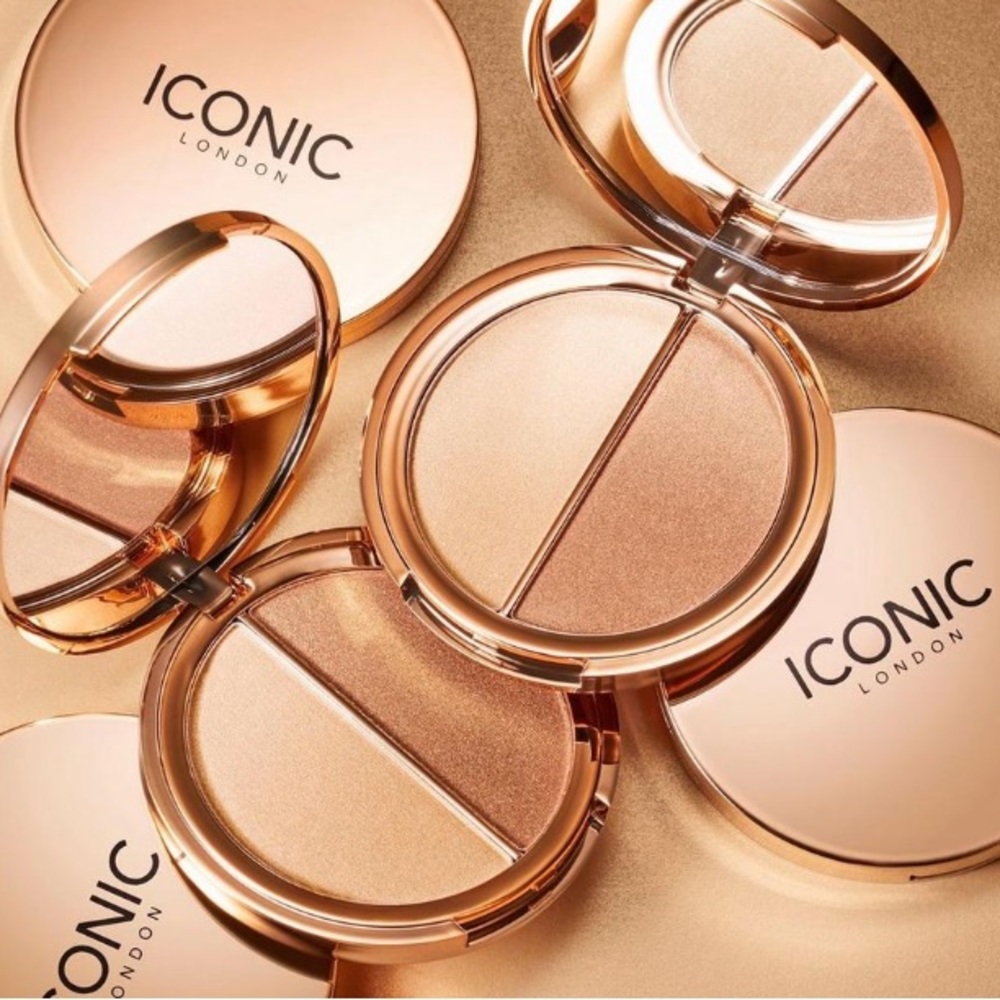 ICONIC London Light & Glow Powder Highlight & Bronzer Duo 🪞 NEW IN BOX - Picture 4 of 5